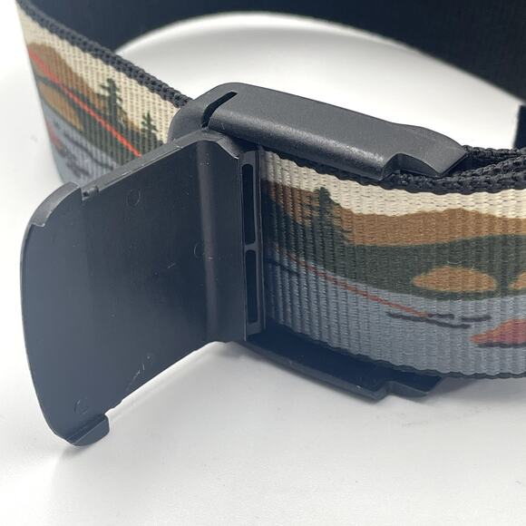 Thomas Bates Web Fishing Camping Scenery Belt Adjustable Lockbox USA Outdoors - Picture 3 of 6